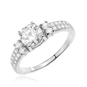Inel argint cu pietre DiAmanti Z0606_W-DIA (Argint 925‰ 2 g.)